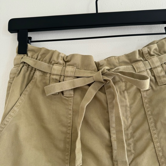 A.L.C Augusta belted paper bag waist straight cropped pants - Picture 5 of 10